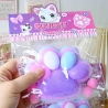 Jucarie Antistres Squishy, cu revenire lenta, model Labuta de Pisica Pufoasa, Dimensiune mare, 220g, Multicolor