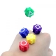 Gonggi joc traditional coreean, tip Squid Game si Jocul Calamarului, interactiv, set 5 piese multicolore, cutie neagra