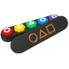 Gonggi joc traditional coreean, tip Squid Game si Jocul Calamarului, interactiv, set 5 piese multicolore, cutie neagra