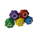 Gonggi joc traditional coreean, tip Squid Game si Jocul Calamarului, interactiv, set 5 piese multicolore, cutie alba