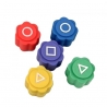 Gonggi joc traditional coreean, tip Squid Game si Jocul Calamarului, interactiv, set 5 piese multicolore, cutie alba