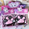 Jucarie antistres squishy, cu revenire lenta, model labuta de pisica, stelute, 12 cm, 220g, pinch family, roz-negru