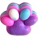 Jucarie Antistres Squishy, cu revenire lenta, model Labuta de Pisica Pufoasa, Dimensiune mare, 220g, Multicolor