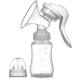 Pompa de san manuala multifunctionala, tetina pentru biberon, anti-scurgere, anti-reflux, 150 ml, recipient transparent, alb