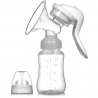Pompa de san manuala multifunctionala, tetina pentru biberon, anti-scurgere, anti-reflux, 150 ml, recipient transparent, alb
