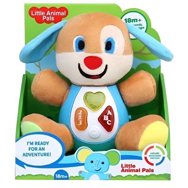 Jucarie de plus interactiva - Catel, cu lumini si melodii, moale si pufos, ajuta copilul sa doarma,18+ luni, Multicolor