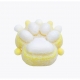 Jucarie Antistres Squishy, cu revenire lenta, model Labuta de Pisica Pufoasa, Squishi PINCH Family, 7.5 cm, Galben