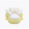 Jucarie Antistres Squishy, cu revenire lenta, model Labuta de Pisica Pufoasa, Squishi PINCH Family, 7.5 cm, Galben