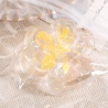 Jucarie antistres squishy, cu revenire lenta, model cat paw, 6.5 x 7 cm, din tpr, 4-6 ani, model 2 flori, transparent