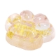 Jucarie antistres squishy, cu revenire lenta, model cat paw, 6.5 x 7 cm, din tpr, 4-6 ani, model 2 flori, transparent