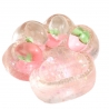 Jucarie antistres squishy, cu revenire lenta, model cat paw, 6.5 x 7 cm, din tpr, 4-6 ani, model 5 fructe, transparent