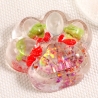 Jucarie antistres squishy, cu revenire lenta, model cat paw, 6.5 x 7 cm, din tpr, 4-6 ani, model 5 fructe, transparent