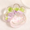Jucarie antistres squishy, cu revenire lenta, model cat paw, 6.5 x 7 cm, din tpr, 4-6 ani, model 5 fructe, transparent