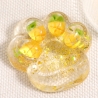 Jucarie antistres squishy, cu revenire lenta, model cat paw, 6.5 x 7 cm, din tpr, 4-6 ani, model 5 fructe, transparent