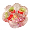 Jucarie antistres squishy, cu revenire lenta, model cat paw, 6.5 x 7 cm, din tpr, 4-6 ani, model 5 fructe, transparent