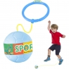 Minge pentru sarit, tip coarda Hula Hoop, cerc 12 cm, coarda 52 cm, minge 12x11 cm, functie iluminat, 4+ ani, albastru