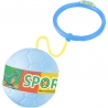 Minge pentru sarit, tip coarda Hula Hoop, cerc 12 cm, coarda 52 cm, minge 12x11 cm, functie iluminat, 4+ ani, albastru