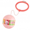 Minge pentru sarit, tip coarda Hula Hoop, cerc 12 cm, coarda 52 cm, minge 12x11 cm, functie iluminat, 4+ ani, roz