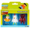 Set 3 mini figurine Stumble Guys 3D, Seria 2 - Mr. Stumble, Chicken, Cherri Bear