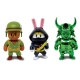 Set 3 mini figurine Stumble Guys 3D, Seria 2 - Private Davis, Furiken, Sei Taishogun