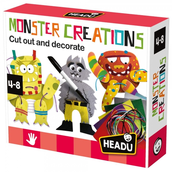 Headu - Set de creatie monstri cu diferite tehnici creative 4-8 ani