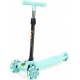 Trotineta pliabila cu roti care lumineaza, Verde