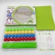 Kit de Constructie Fort 3D pentru Copii,  560 g, 36 Sfere, 51 Tije, Panza Verde Impermeabil, 3 ani, Educativ, Multicolor