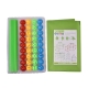 Kit de Constructie Fort 3D pentru Copii,  560 g, 36 Sfere, 51 Tije, Panza Verde Impermeabil, 3 ani, Educativ, Multicolor