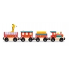 Trenulet de lemn cu locomotiva, 4 vagoane si o girafa - Janod