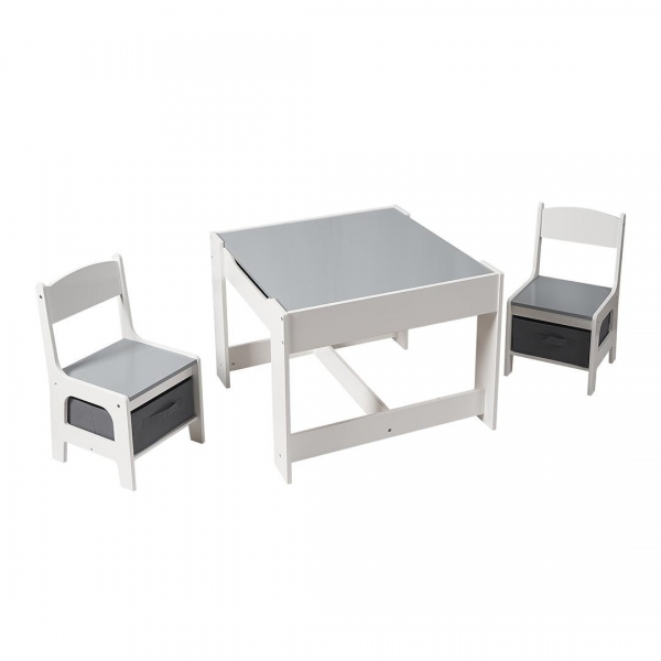 Set masuta si 2 scaune pentru copii , alb