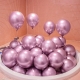 Set 10 Baloane din Latex Chrome, Model Party, 23 cm, Mov, 2.2 g
