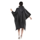 Pelerina de Ploaie, pentru Adulti, EVA, Tip Poncho, Impermeabila, Rezistenta la Vant, Capse Laterale, 160 g, Negru