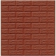 Set 10 Placi Tapet 3D, 35 x 38 cm, Grosime 3 mm, din Polietilena, Model Caramida, Suprafata acoperita 1.33 mp, Maro