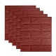 Set 10 Placi Tapet 3D, 35 x 38 cm, Grosime 3 mm, din Polietilena, Model Caramida, Suprafata acoperita 1.33 mp, Maro