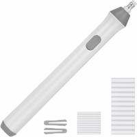 Radiera Electrica, pentru Schite si Arta, Grosime Varf 3 mm/5 mm, Baterii 2 x AA (neincluse), din ABS, Alb