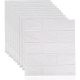 Set 10 Placi Tapet 3D, 35 x 38 cm, Grosime 3 mm, din Polietilena, Model Caramida, Suprafata acoperita 1.33 mp, Alb