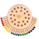 Joc de Memorie, pentru Toata Familia, din Lemn, Diametru Tabla de Joc 17 cm, Interactiva, +4 Ani, 6 Culori, Multicolor