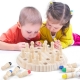 Joc de Memorie, pentru Toata Familia, din Lemn, Diametru Tabla de Joc 17 cm, Interactiva, +4 Ani, 6 Culori, Multicolor