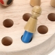 Joc de Memorie, pentru Toata Familia, din Lemn, Diametru Tabla de Joc 17 cm, Interactiva, +4 Ani, 6 Culori, Multicolor