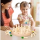 Joc de Memorie, pentru Toata Familia, din Lemn, Diametru Tabla de Joc 17 cm, Interactiva, +4 Ani, 6 Culori, Multicolor