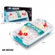 Masa Ice Hockey, cu Tabela de Scor, 2 Pucuri, din ABS, pentru Adulti/Copii +5 Ani, 28 x 8 x 16 cm, Alb/Albastru