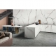 Set 10 Placi Tapet, 60 x 30 cm, Grosime 1.5 mm, din PVC, Model Imitatie de Marmura, Suprafata acoperita 1.8 mp, Gri Deschis