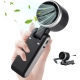 Mini Ventilator Portabil, 5 Trepte de Viteza, Afisaj Digital, Incarcare USB, 5V, 2A, 5.95 x 5.2 x 17.2 cm, Negru