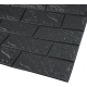 Set 10 Placi Tapet 3D, 70 x 77 cm, Grosime 3 mm, din Polietilena, Model Caramida, Suprafata acoperita 5.3 mp, Negru