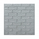 Set 10 Placi Tapet 3D, 70 x 77 cm, Grosime 3 mm, din Polietilena, Model Caramida, Suprafata acoperita 5.3 mp, Argintiu
