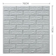 Set 10 Placi Tapet 3D, 70 x 77 cm, Grosime 3 mm, din Polietilena, Model Caramida, Suprafata acoperita 5.3 mp, Argintiu