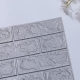 Set 10 Placi Tapet 3D, 70 x 77 cm, Grosime 3 mm, din Polietilena, Model Caramida, Suprafata acoperita 5.3 mp, Argintiu