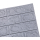 Set 10 Placi Tapet 3D, 70 x 77 cm, Grosime 3 mm, din Polietilena, Model Caramida, Suprafata acoperita 5.3 mp, Argintiu