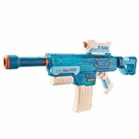 Pistol cu Apa Electric, +6 Ani, Rezervor 500 ml, Incarcare USB, din Plastic, 69 x 5.5 x 30 cm, Albastru