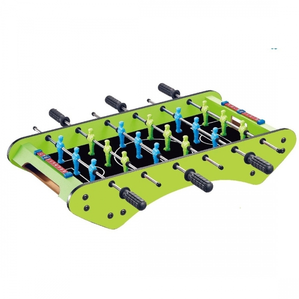 Masa de Fotbal cu Teren, fara Picioare, 6 Manere, Tablou de Scor, 71.3 x 10 x 36 cm, din Lemn/Otel/Metal, Verde